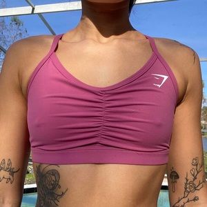 ruched sports bra